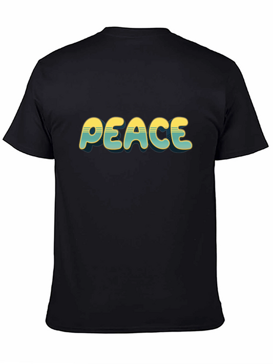 Peace Graphic Black T-Shirt - Retro Style