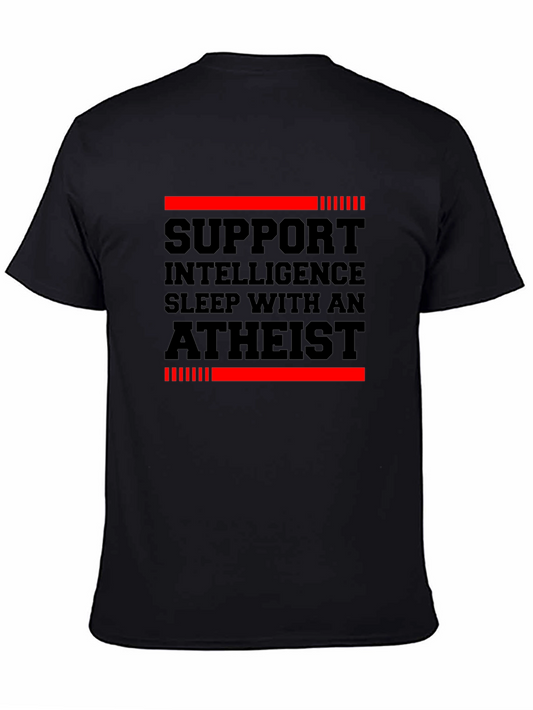Support Intelligence Atheist Graphic Tee