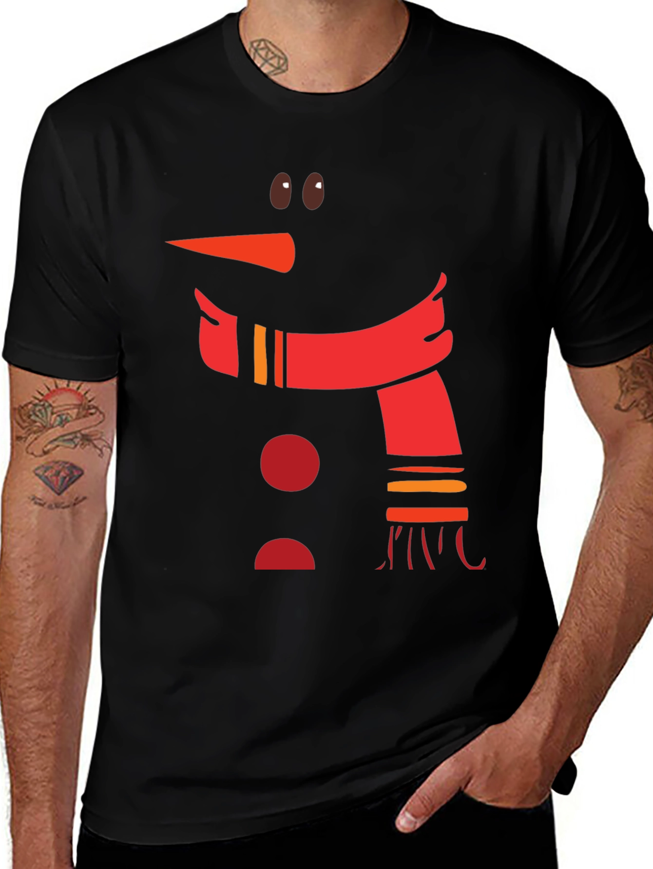 Snowman Graphic Tee - Festive Holiday Shirt