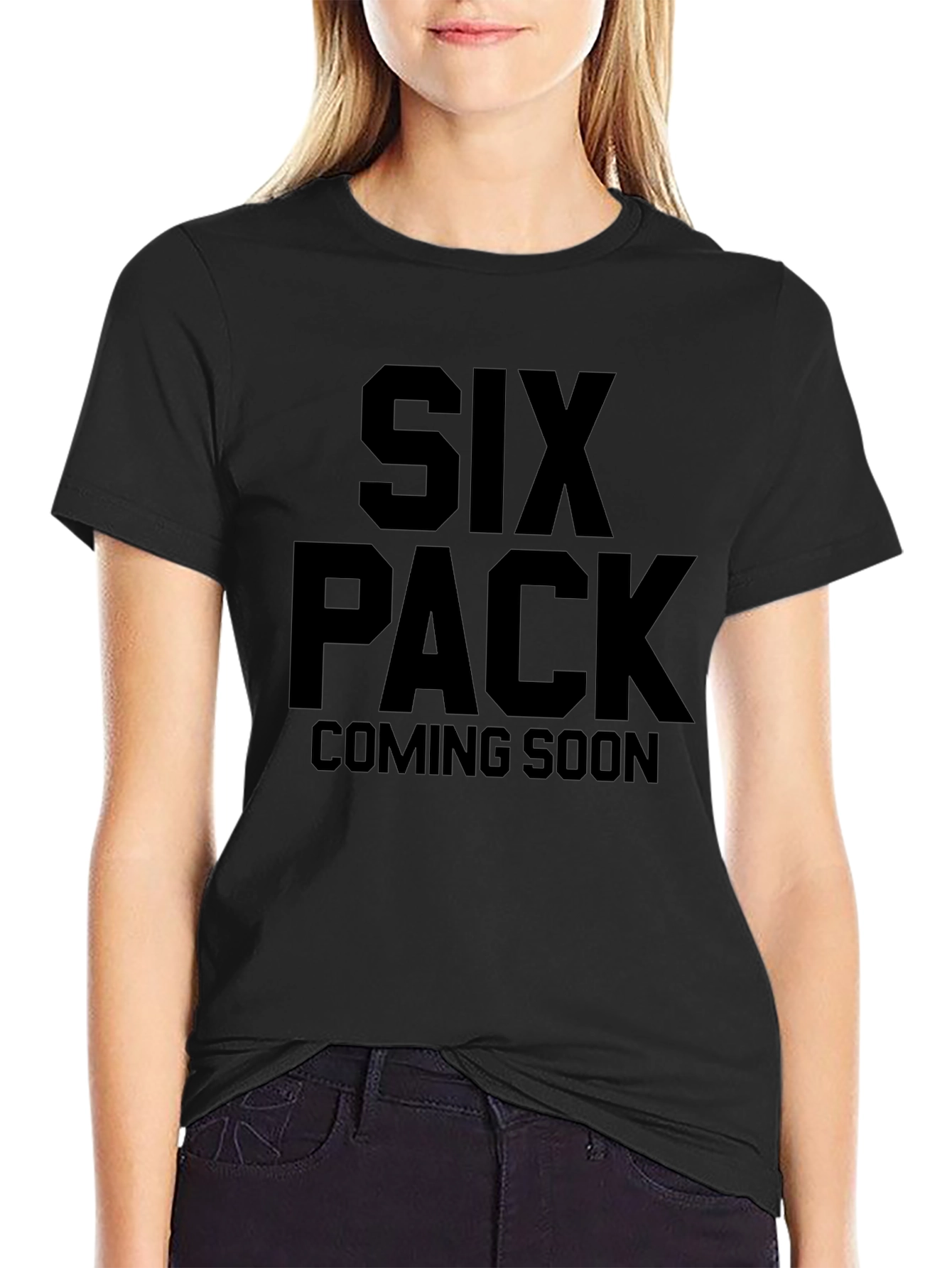 Six Pack Coming Soon Black T-Shirt