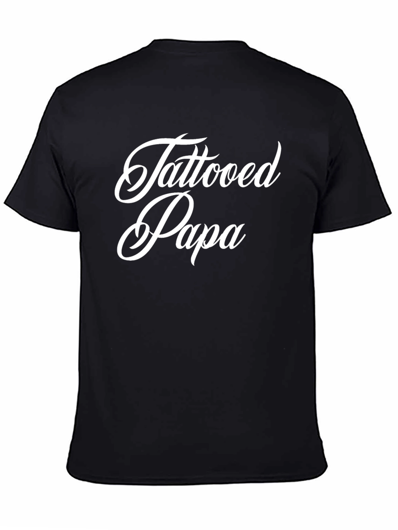 Tattooed Papa Black Crewneck T-Shirt