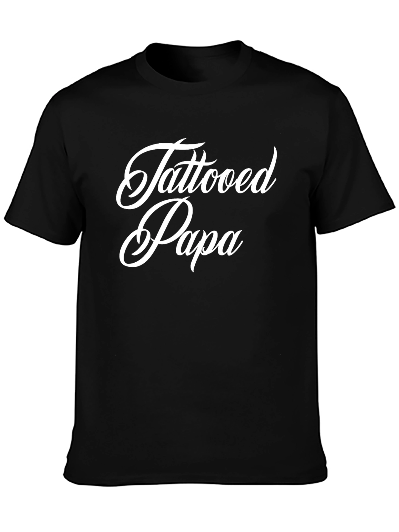 Tattooed Papa Black Crewneck T-Shirt