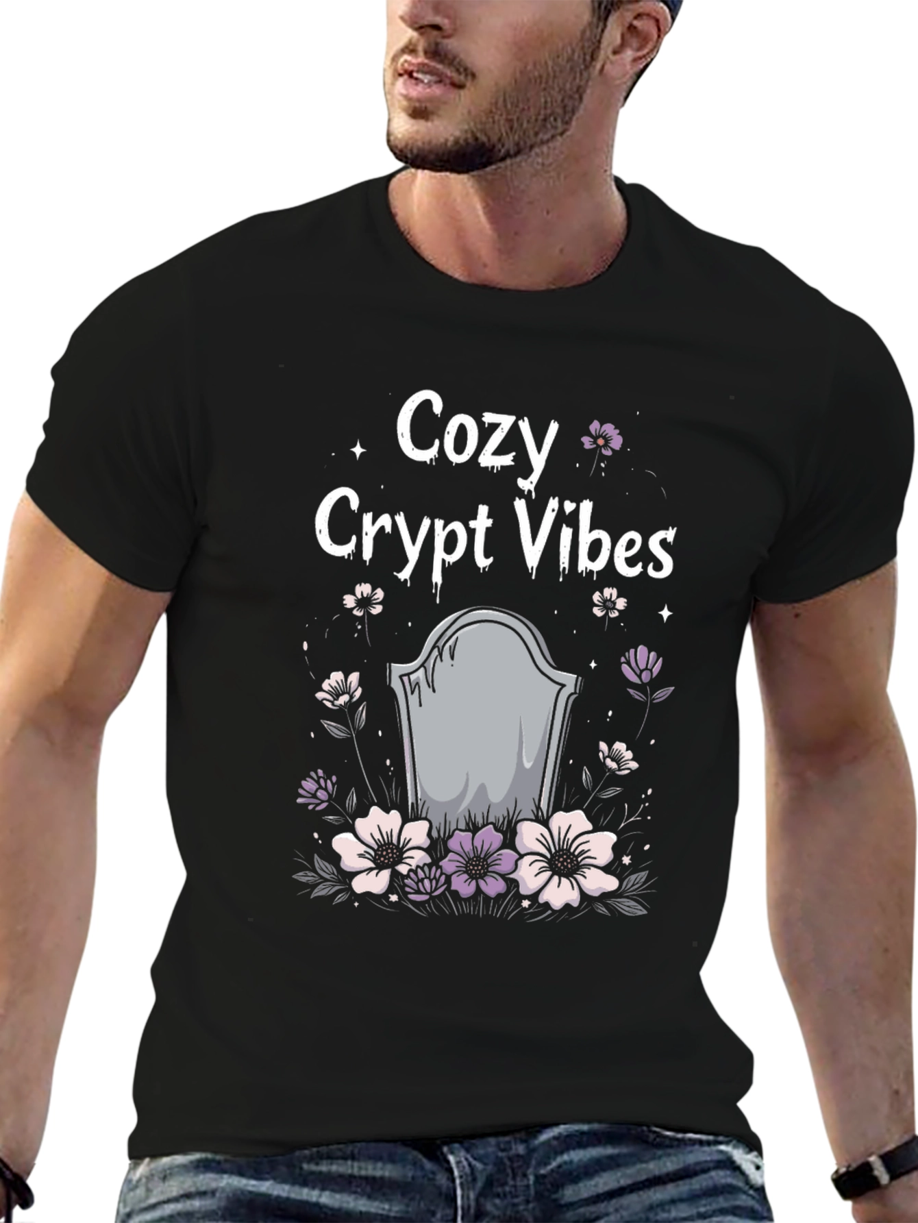Cozy Crypt Vibes Graphic Tee