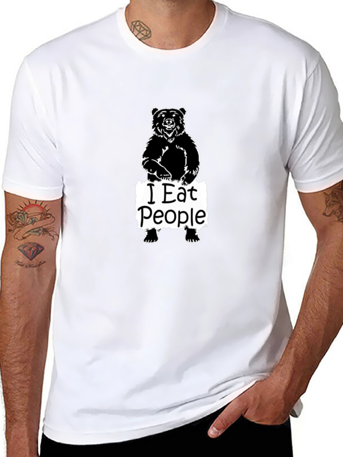 Bear I Eat People Graphic T-Shirt