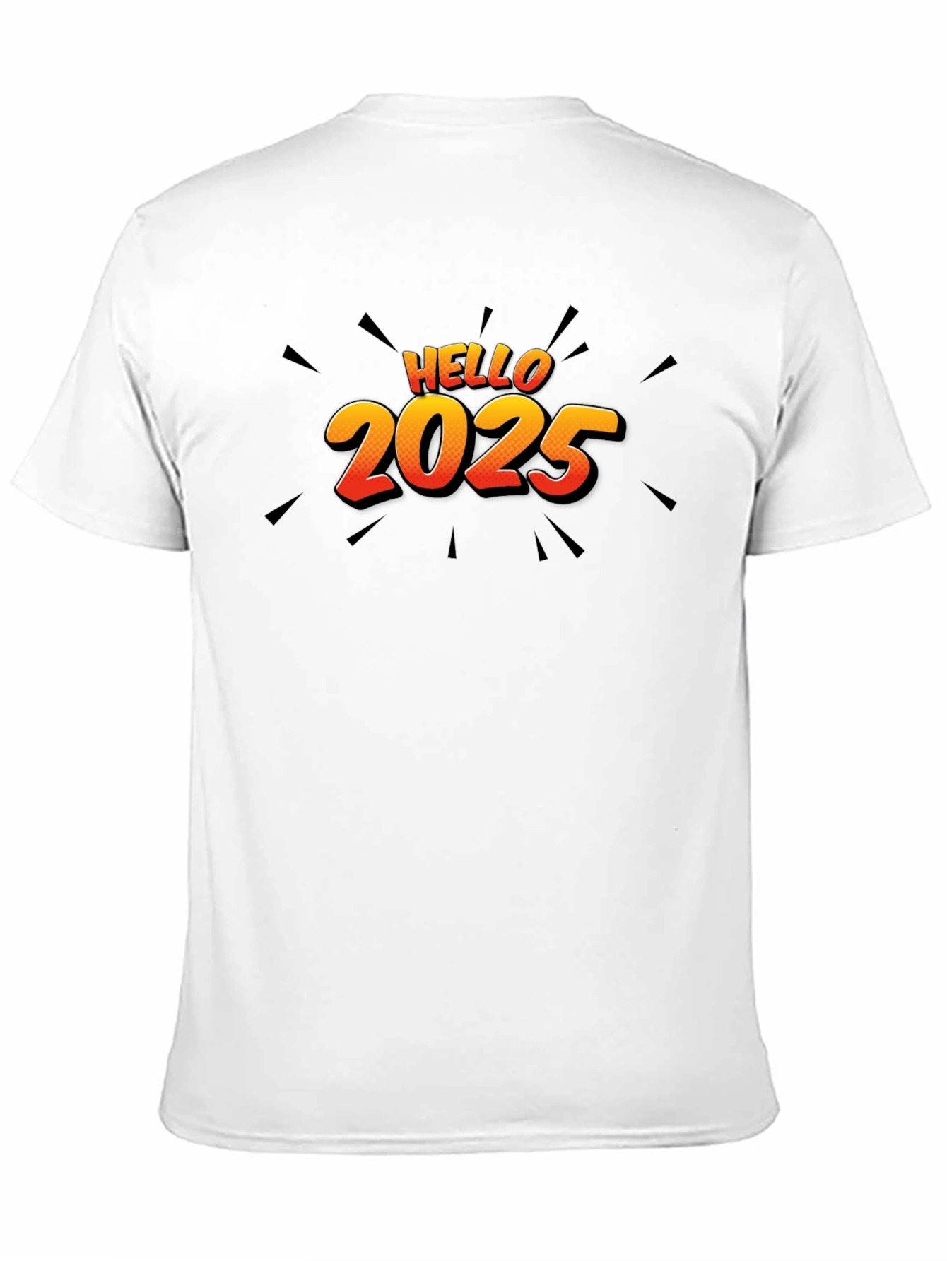 Hello 2025 Graphic Black T-Shirt