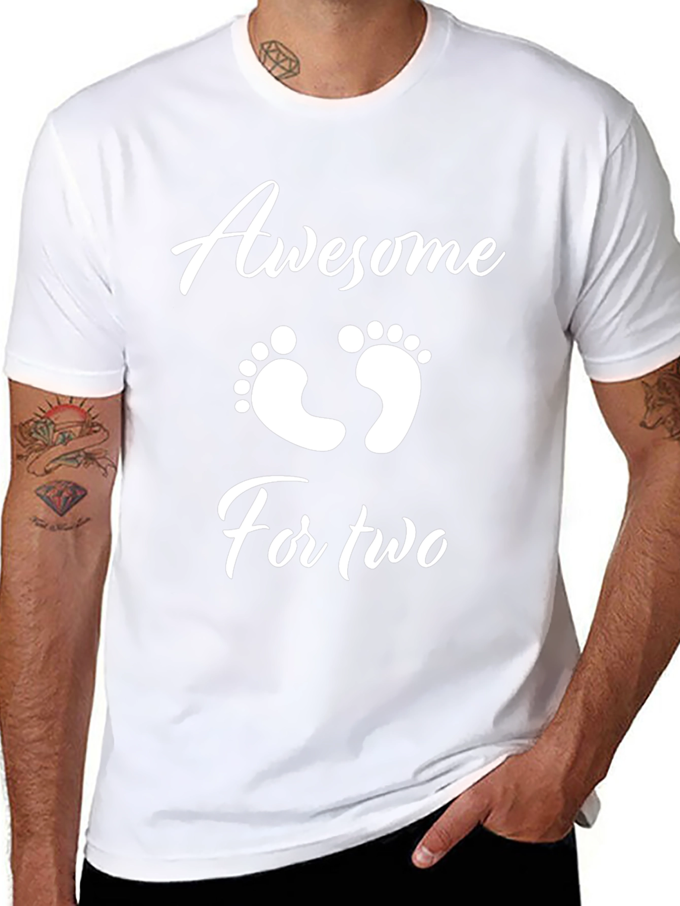 Awesome For Two Graphic Tee - Black