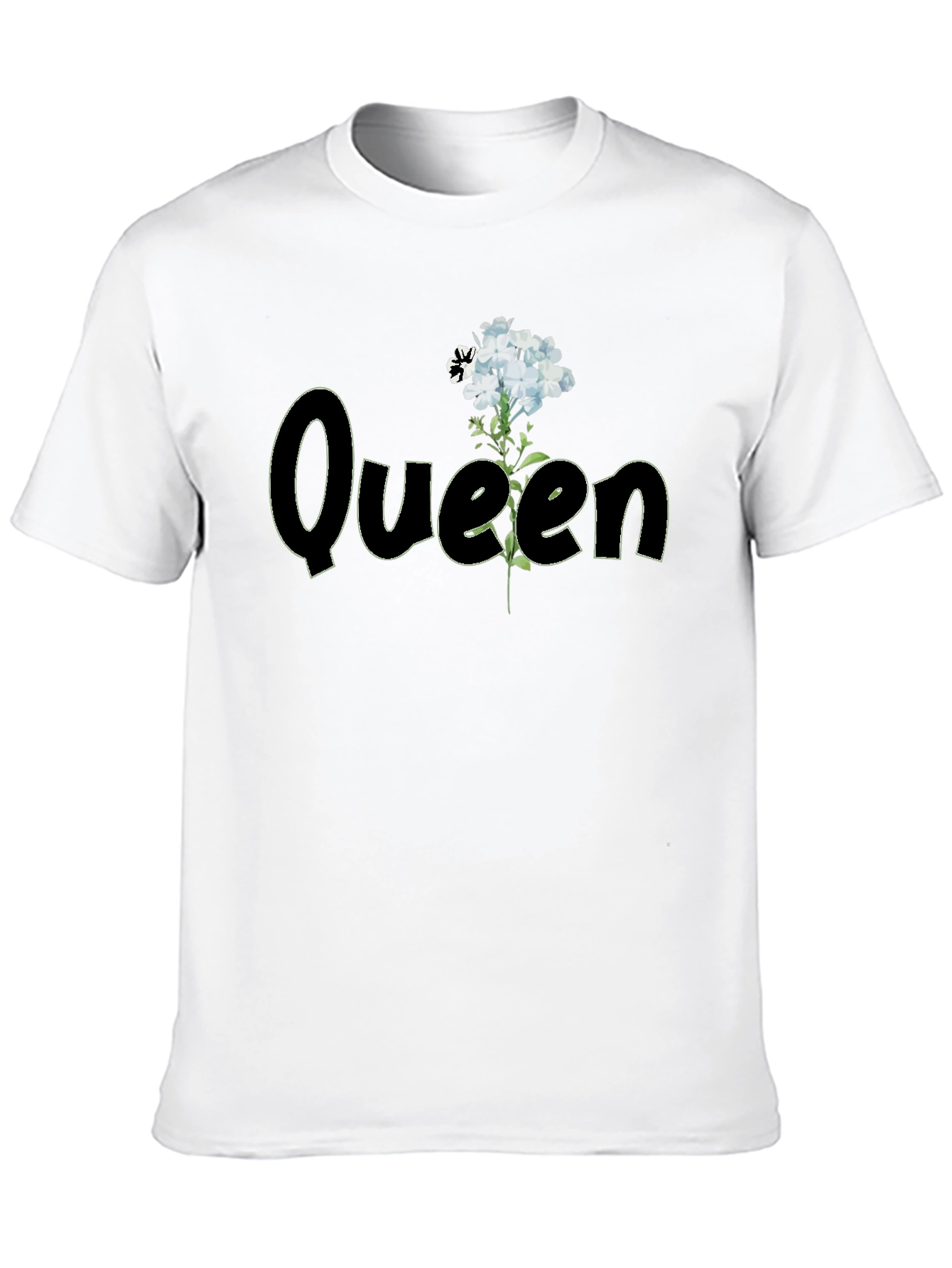 Queen Floral Graphic T-Shirt - Black