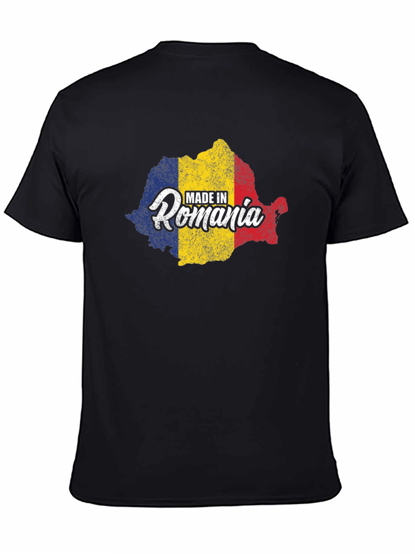Made in Romania Flag Map T-Shirt