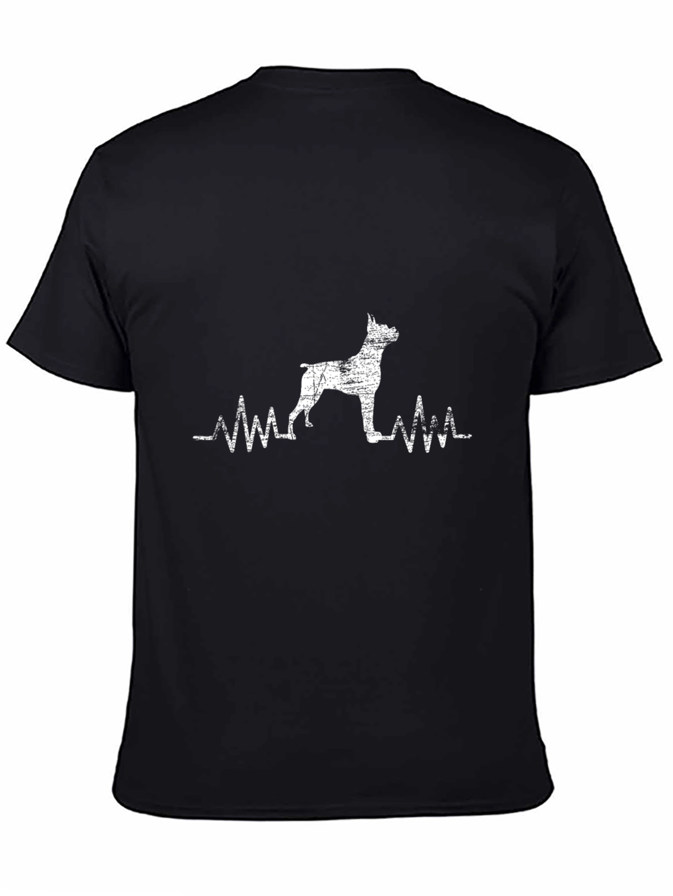 Dog Heartbeat T-Shirt - Black
