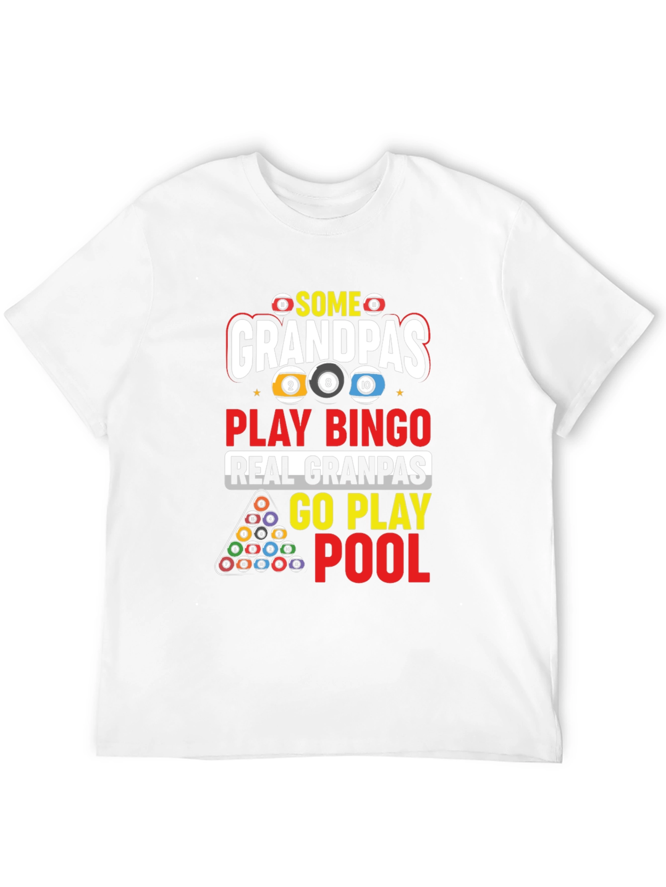 Grandpas Play Pool Graphic T-Shirt