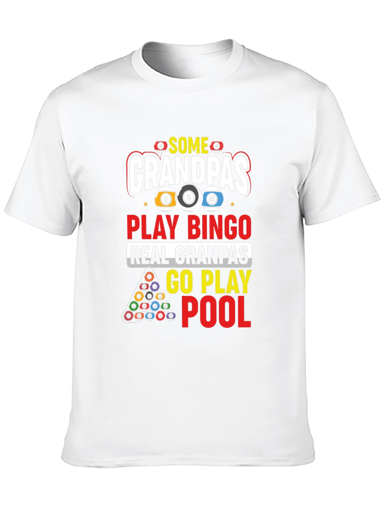 Grandpas Play Pool Graphic T-Shirt