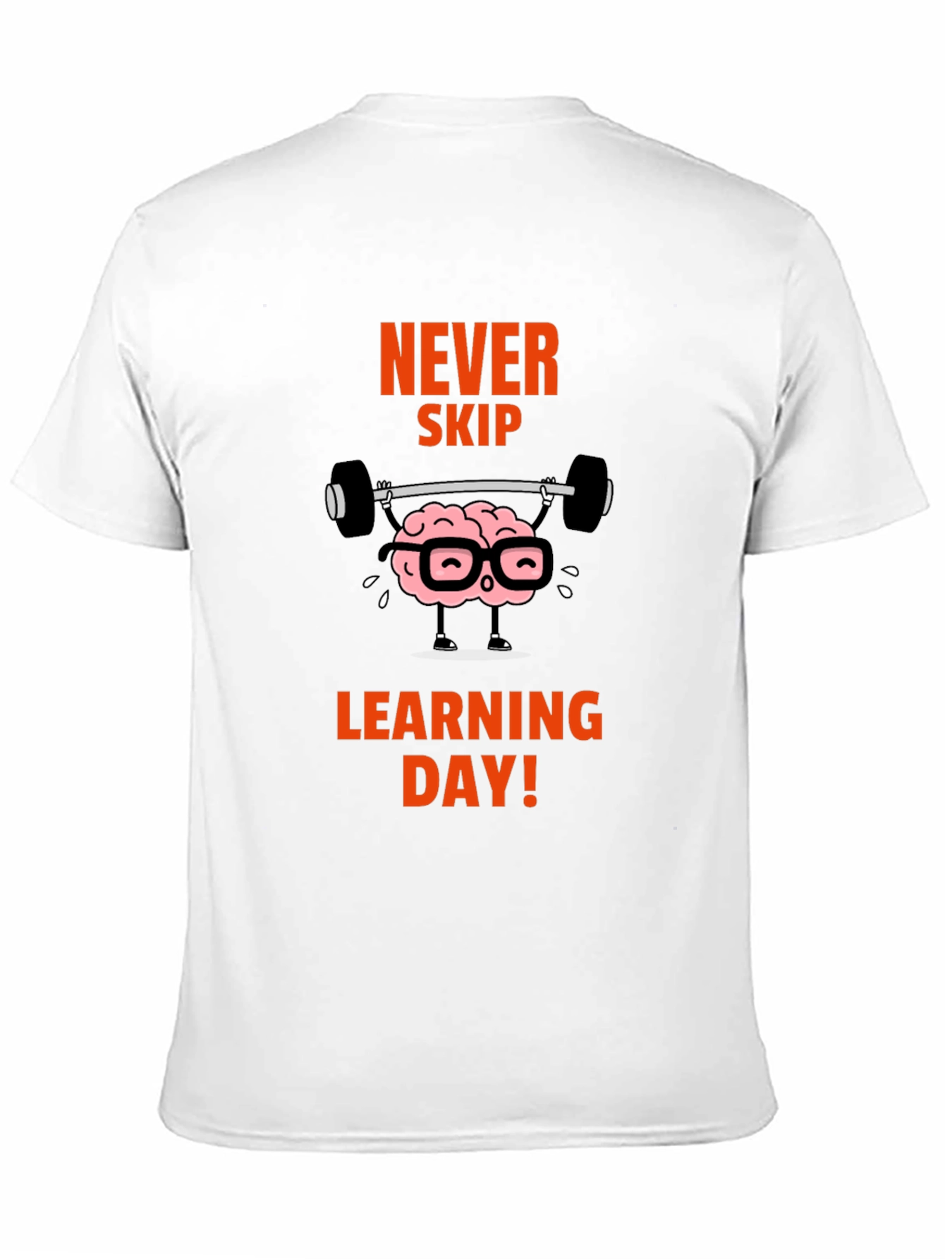 Never Skip Learning Day Black Graphic T-Shirt