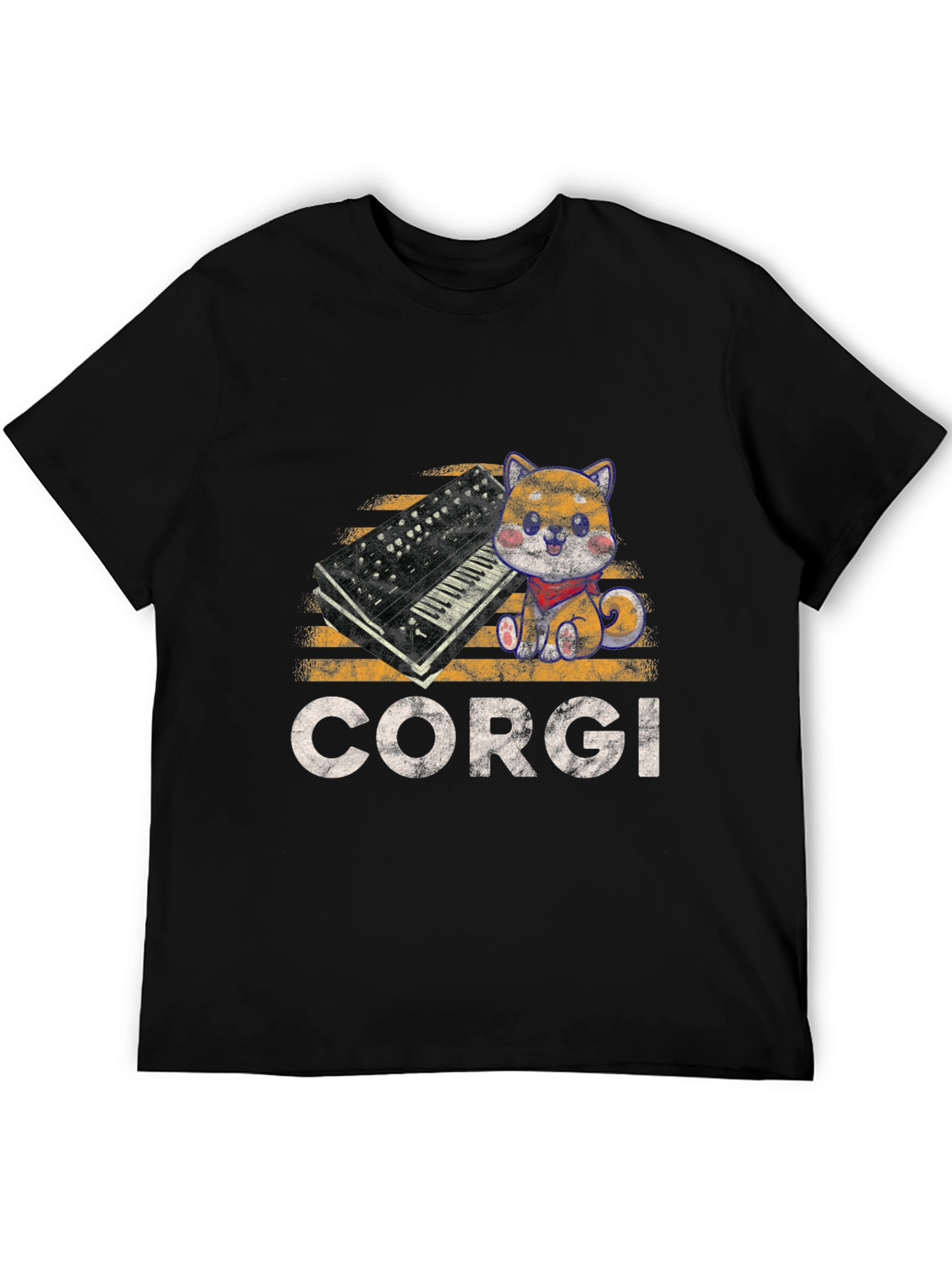 Corgi Synthesizer Graphic T-Shirt