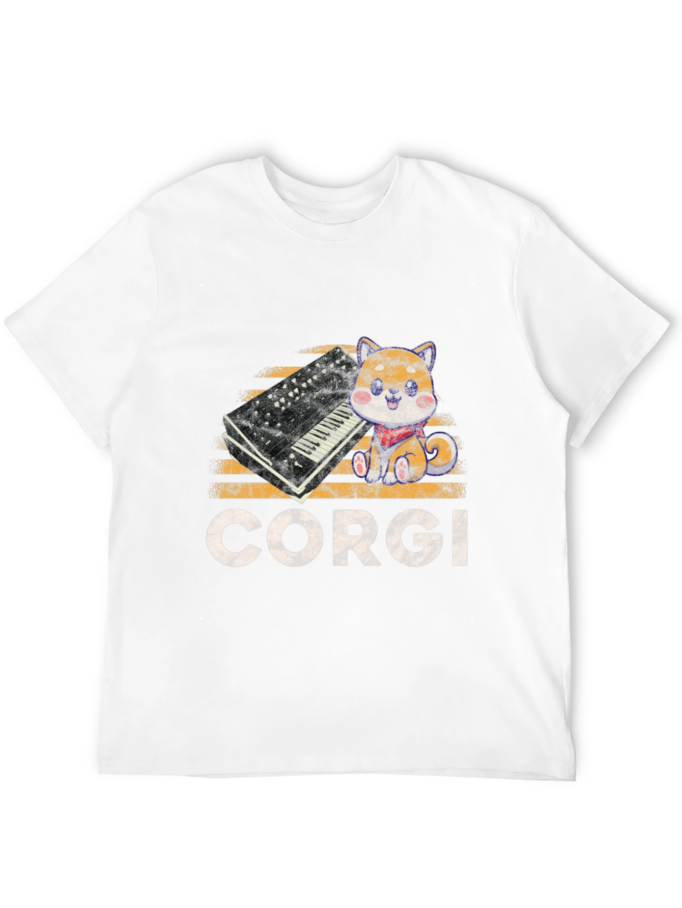 Corgi Synthesizer Graphic T-Shirt