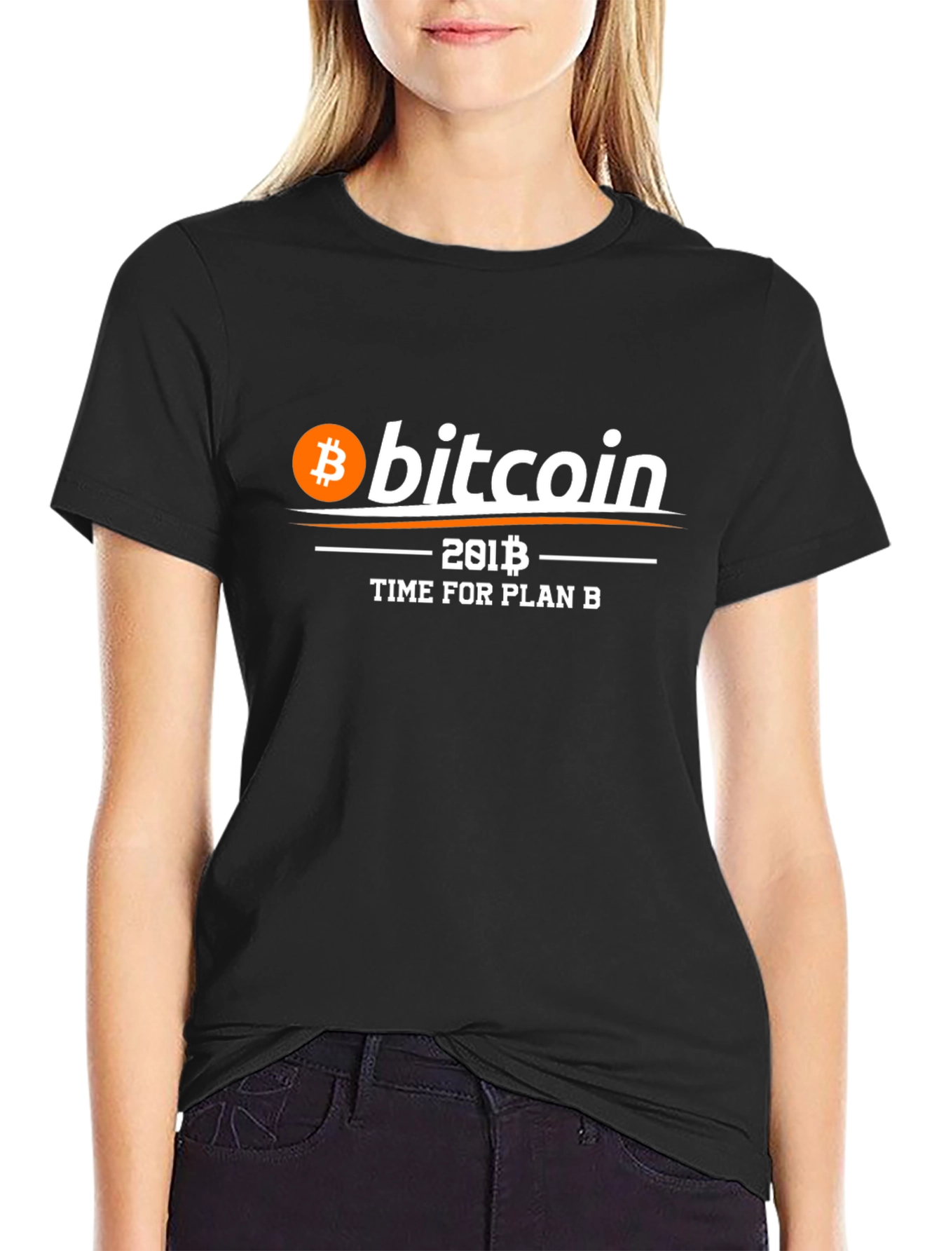 Bitcoin Time for Plan B Black T-Shirt