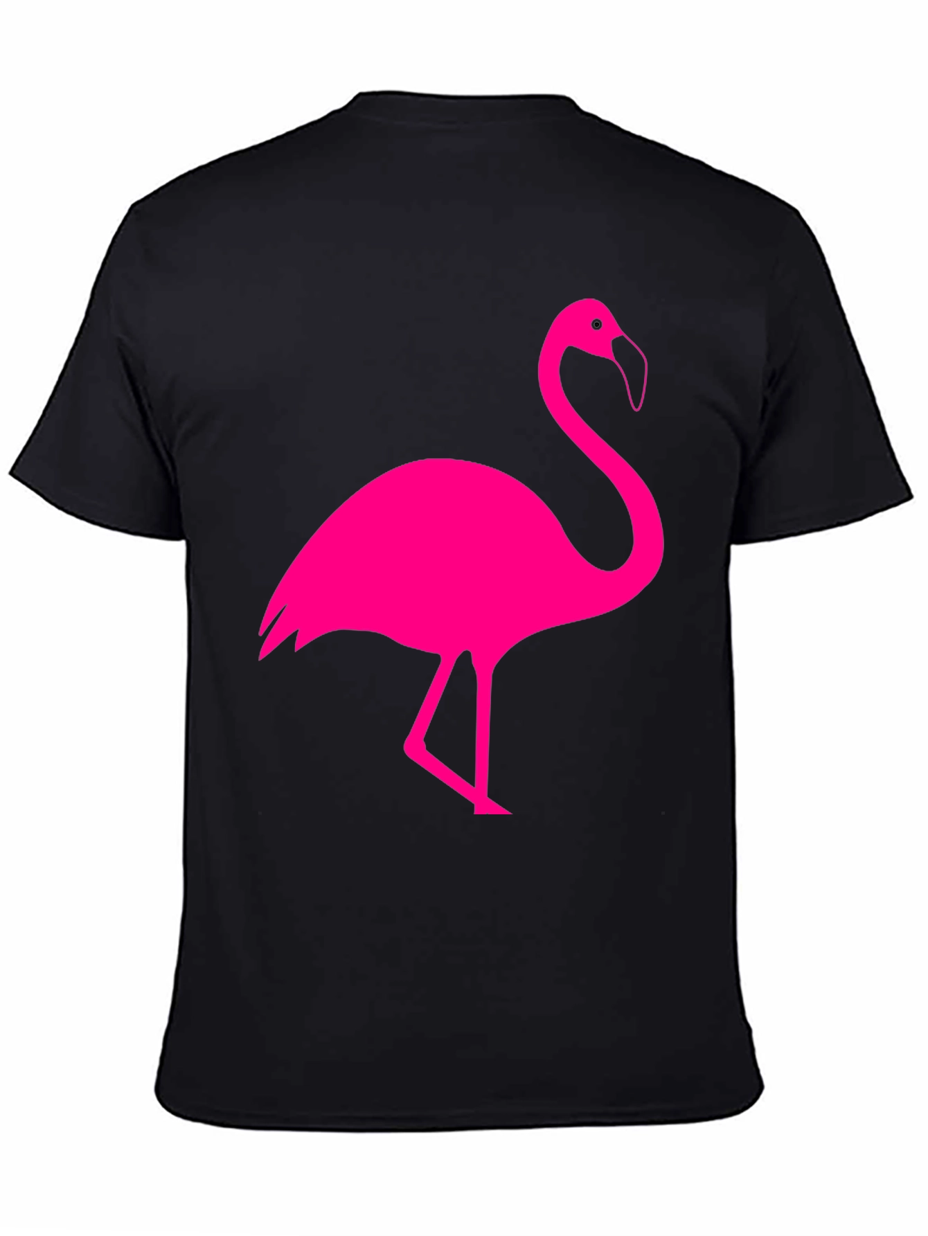 Pink Flamingo Black T-Shirt