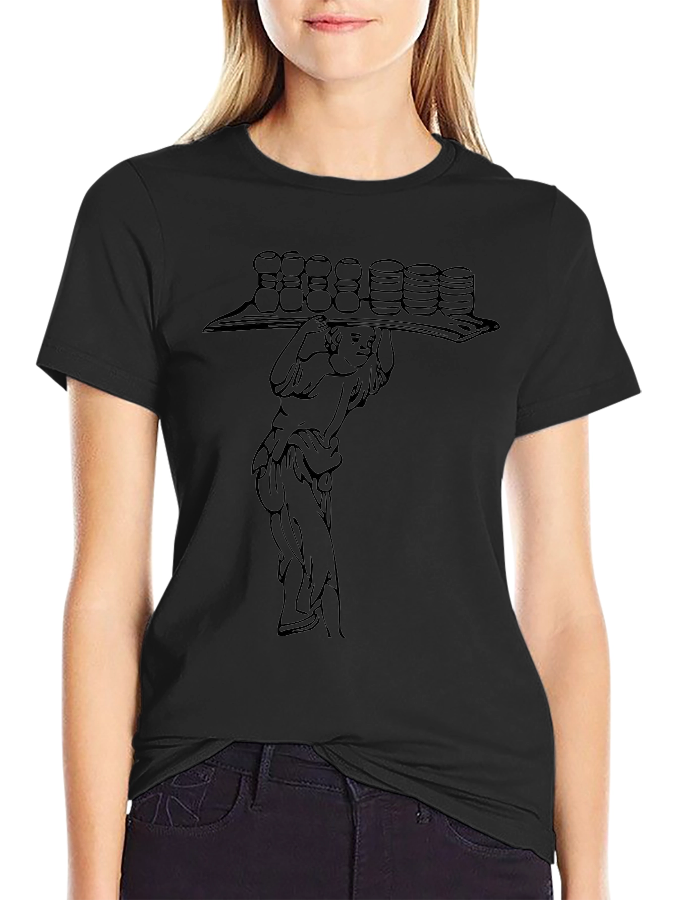 Black Graphic Tee - Atlas Design