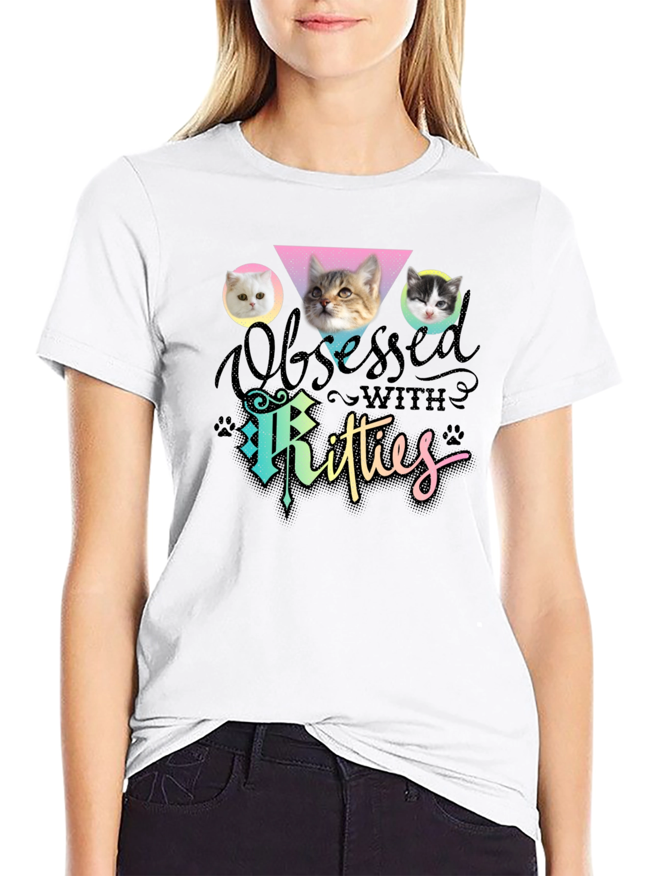 Obsessed with Kitties T-Shirt Cat Lover Tee