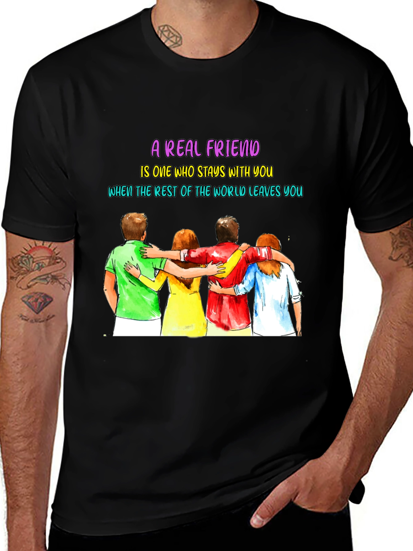 A Real Friend T-Shirt - Friendship Graphic Tee