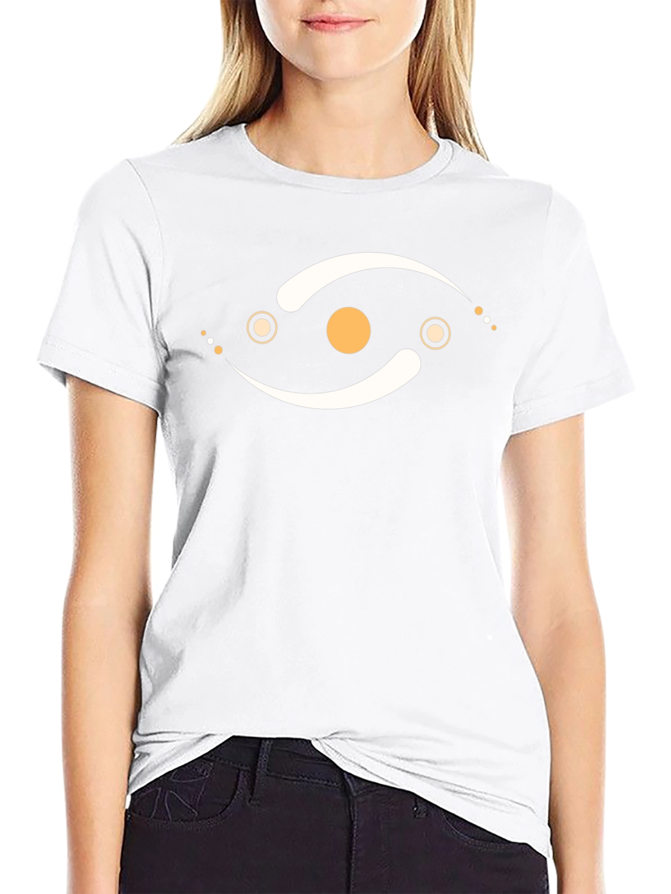 Abstract Eye Graphic Black T-Shirt