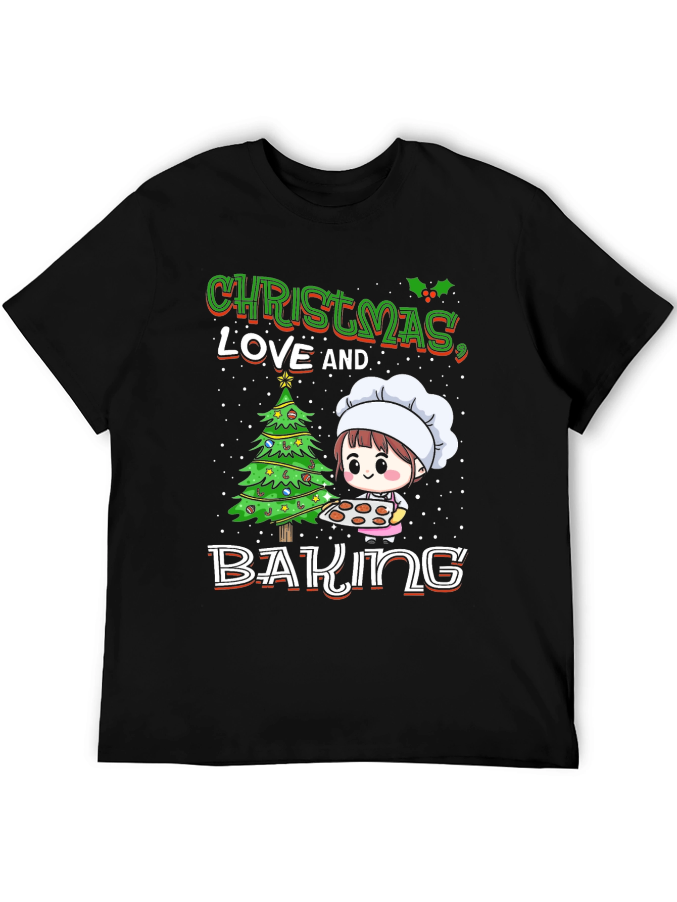 Christmas Love and Baking Graphic T-Shirt