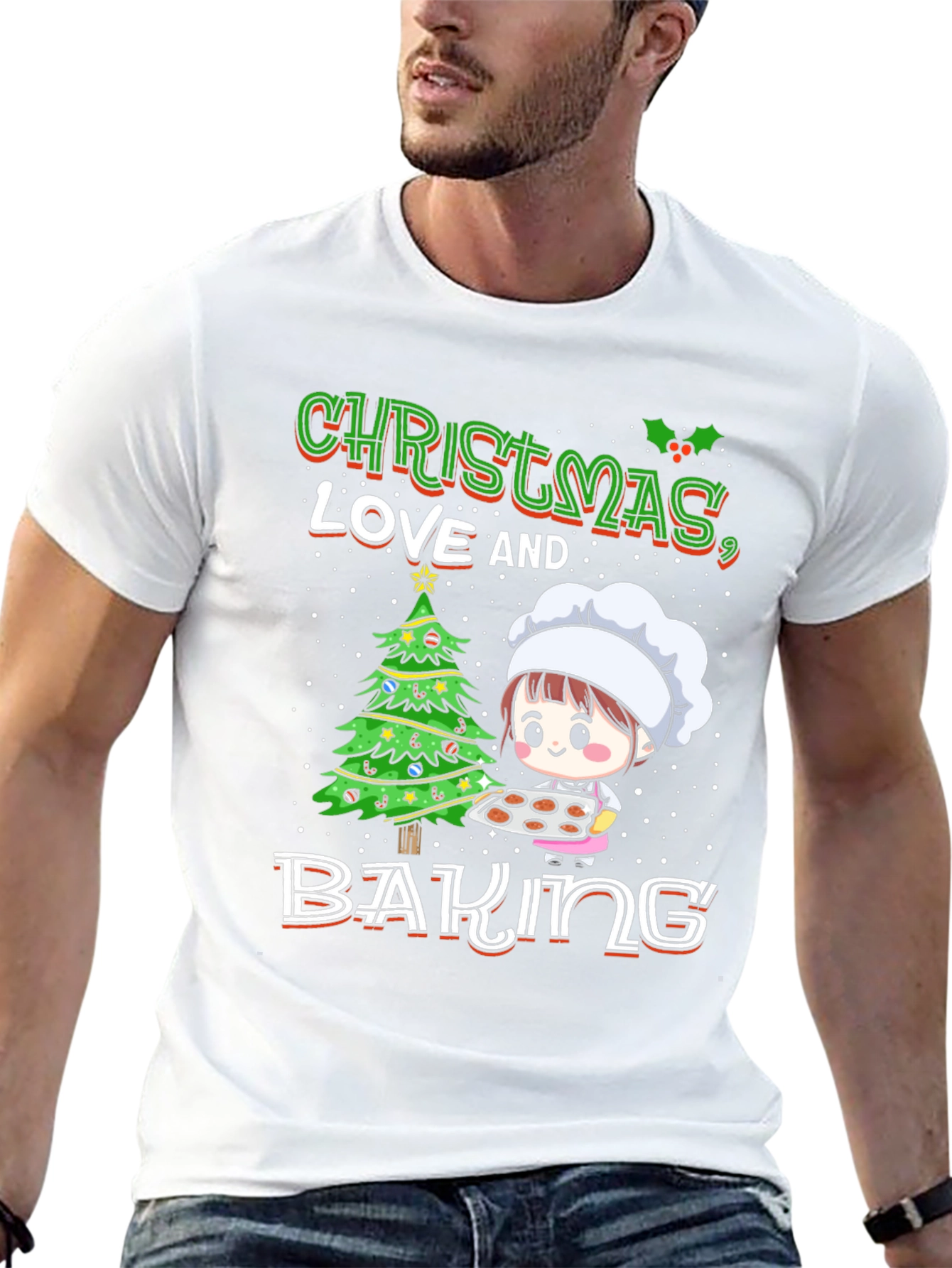 Christmas Love and Baking Graphic T-Shirt