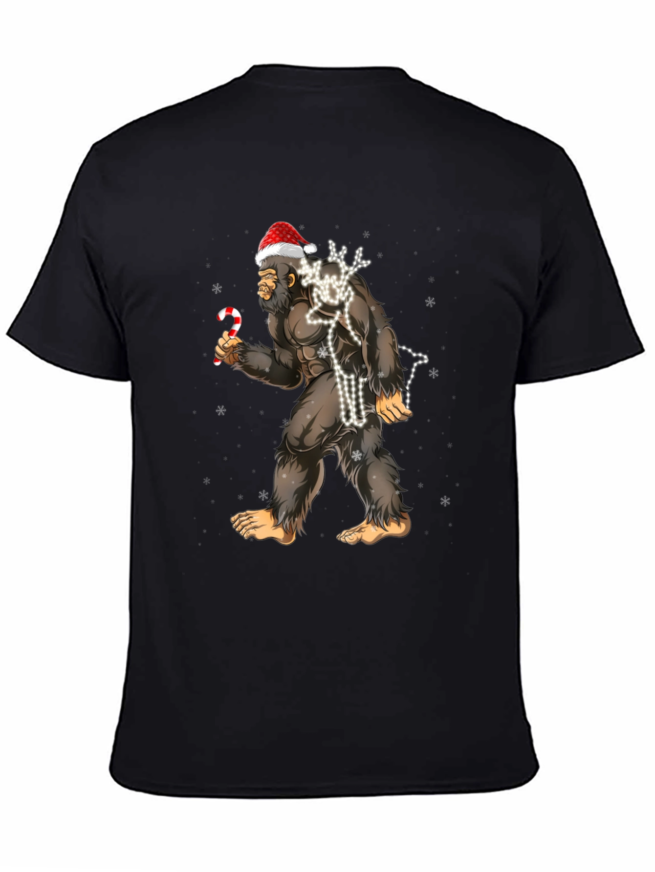 Festive Bigfoot Christmas T-Shirt