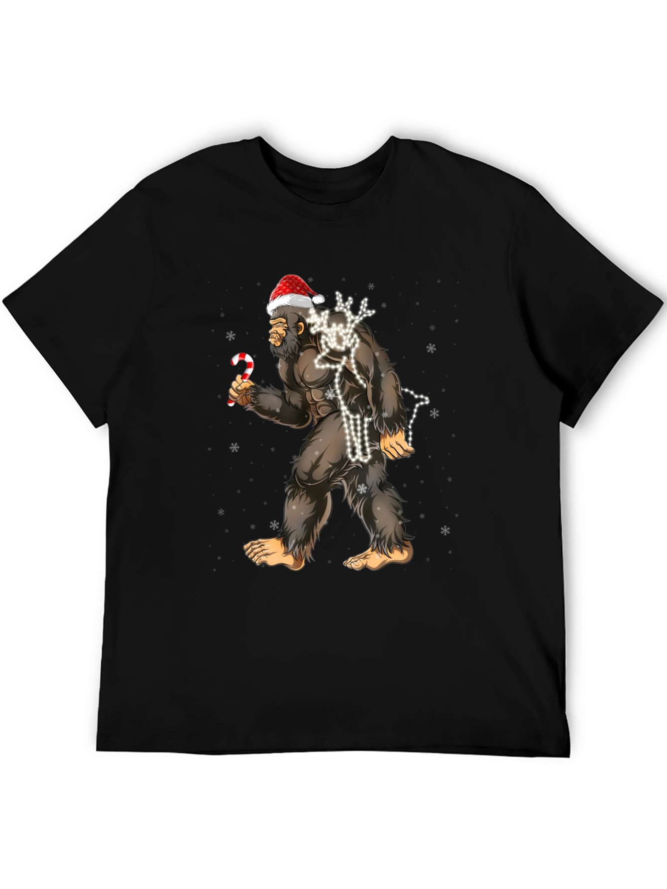 Festive Bigfoot Christmas T-Shirt
