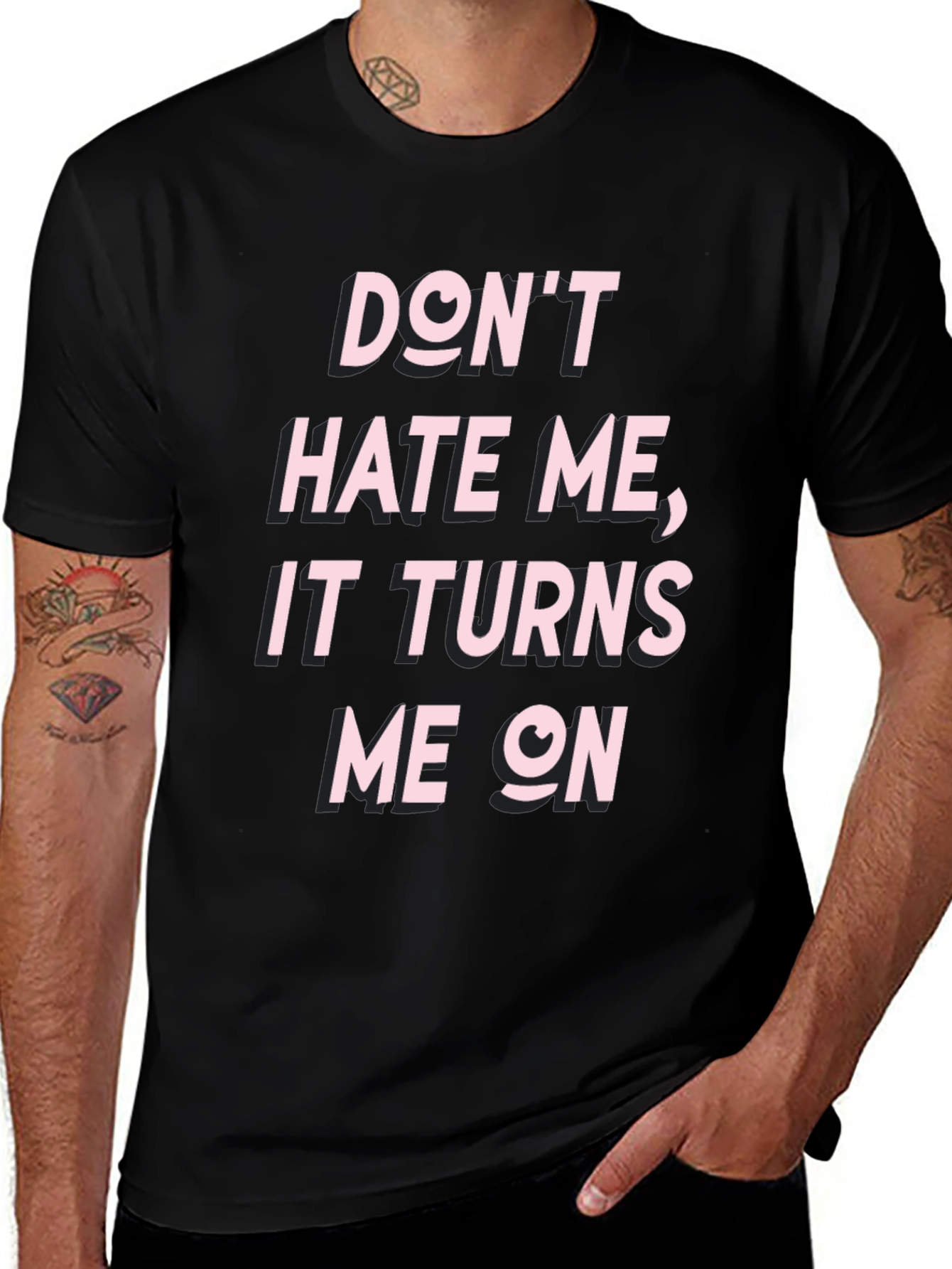 Edgy Dont Hate Me Graphic Tee