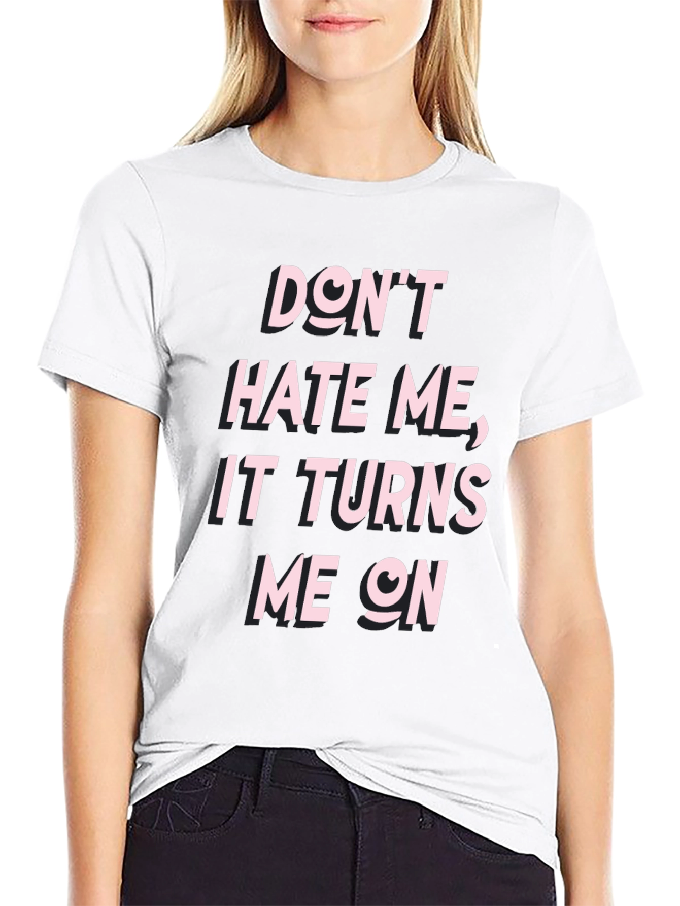Edgy Dont Hate Me Graphic Tee
