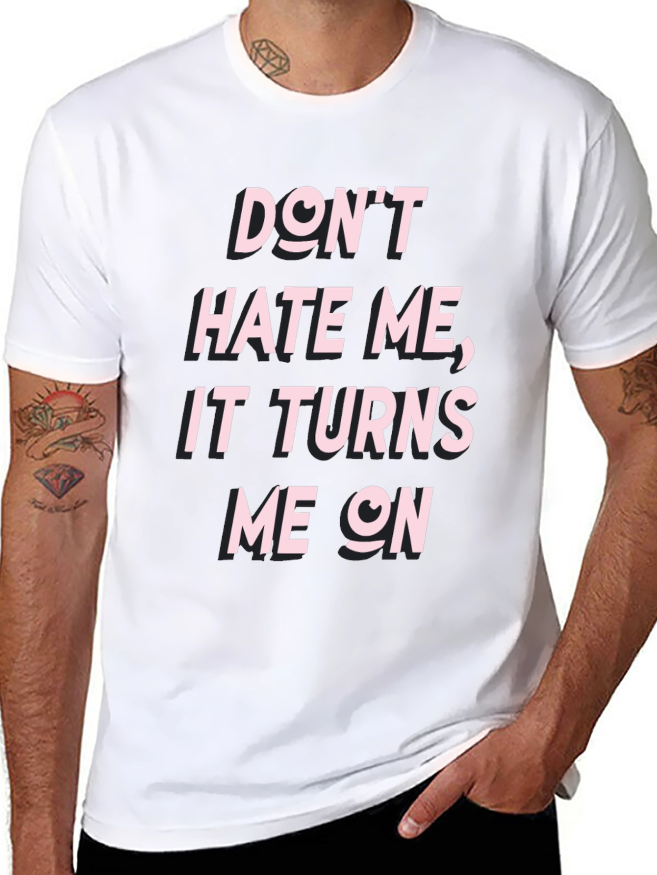 Edgy Dont Hate Me Graphic Tee