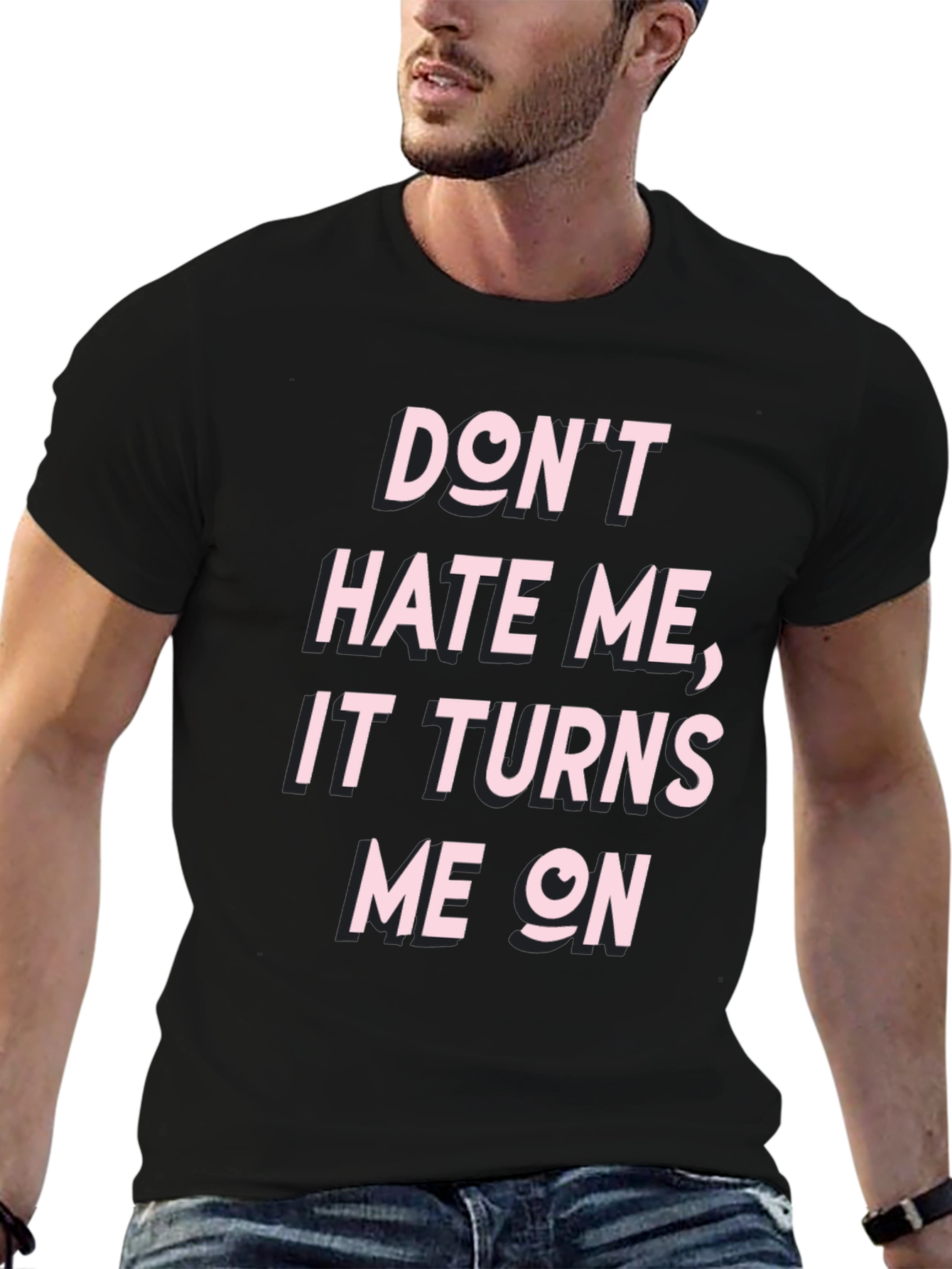Edgy Dont Hate Me Graphic Tee
