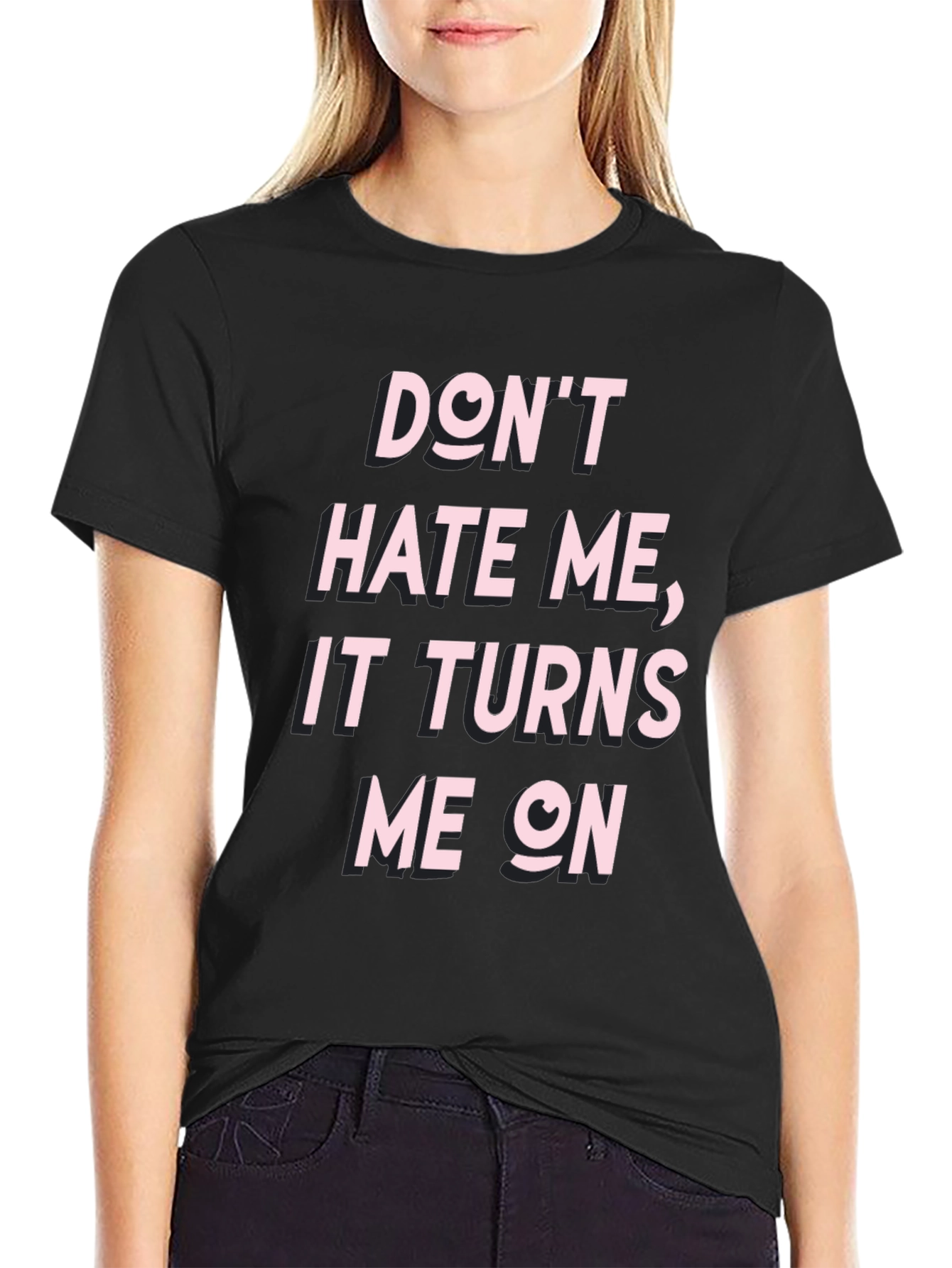Edgy Dont Hate Me Graphic Tee