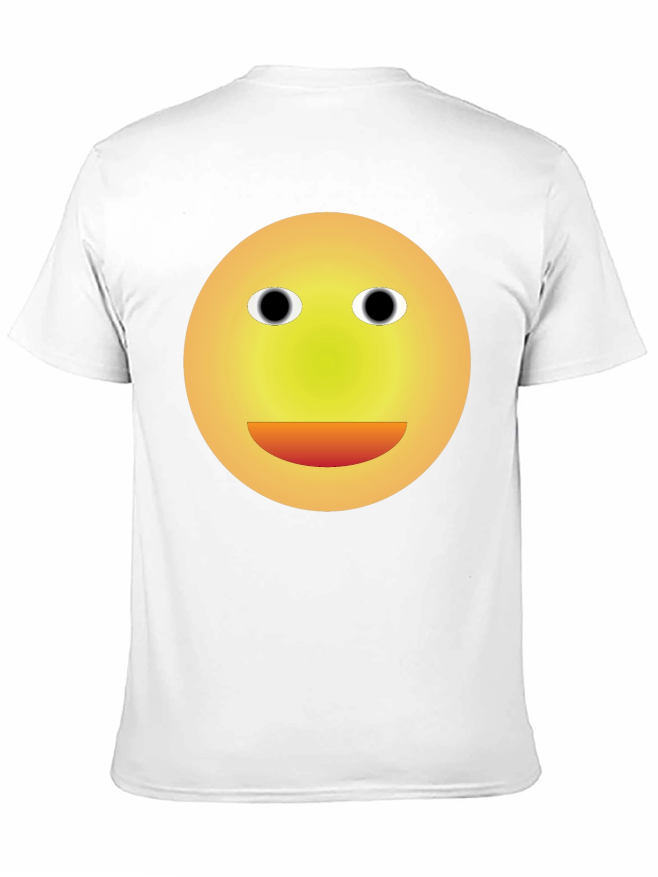 Smiley Face Graphic Tee - Black Cotton Blend T-Shirt