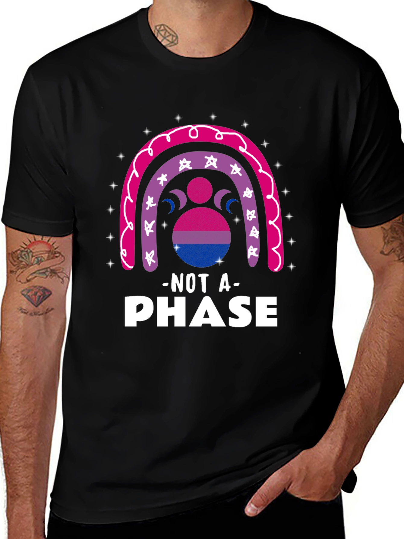 Bisexual Pride Rainbow T-Shirt - Not a Phase
