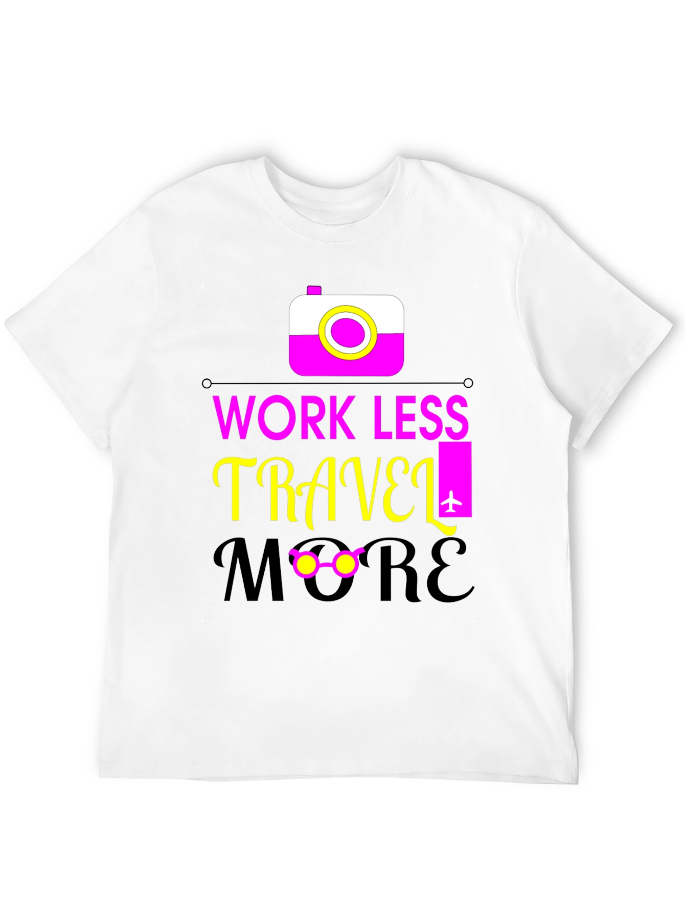 Work Less Travel More Graphic Tee