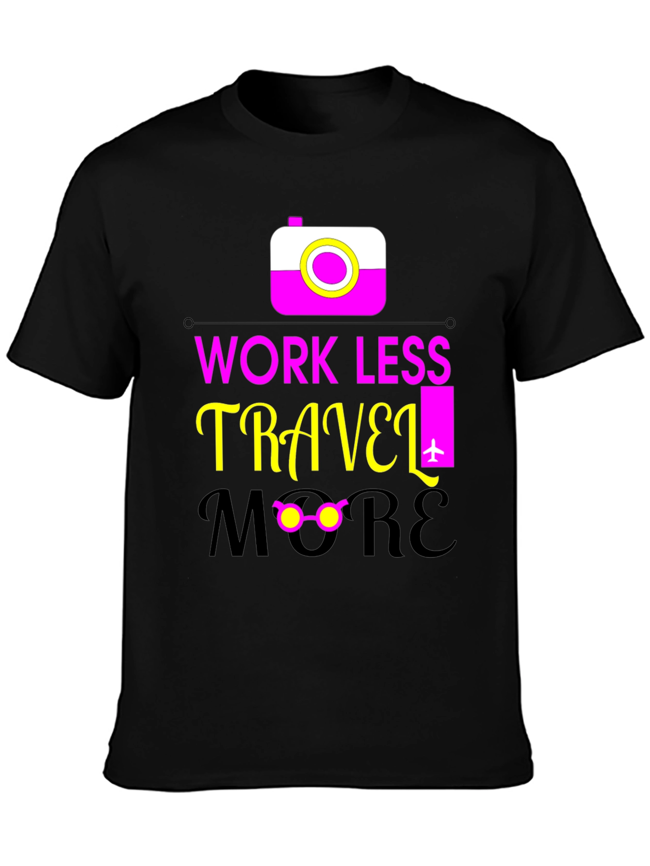 Work Less Travel More Graphic Tee