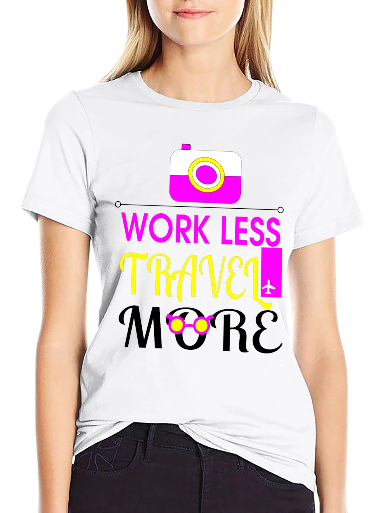 Work Less Travel More Graphic Tee