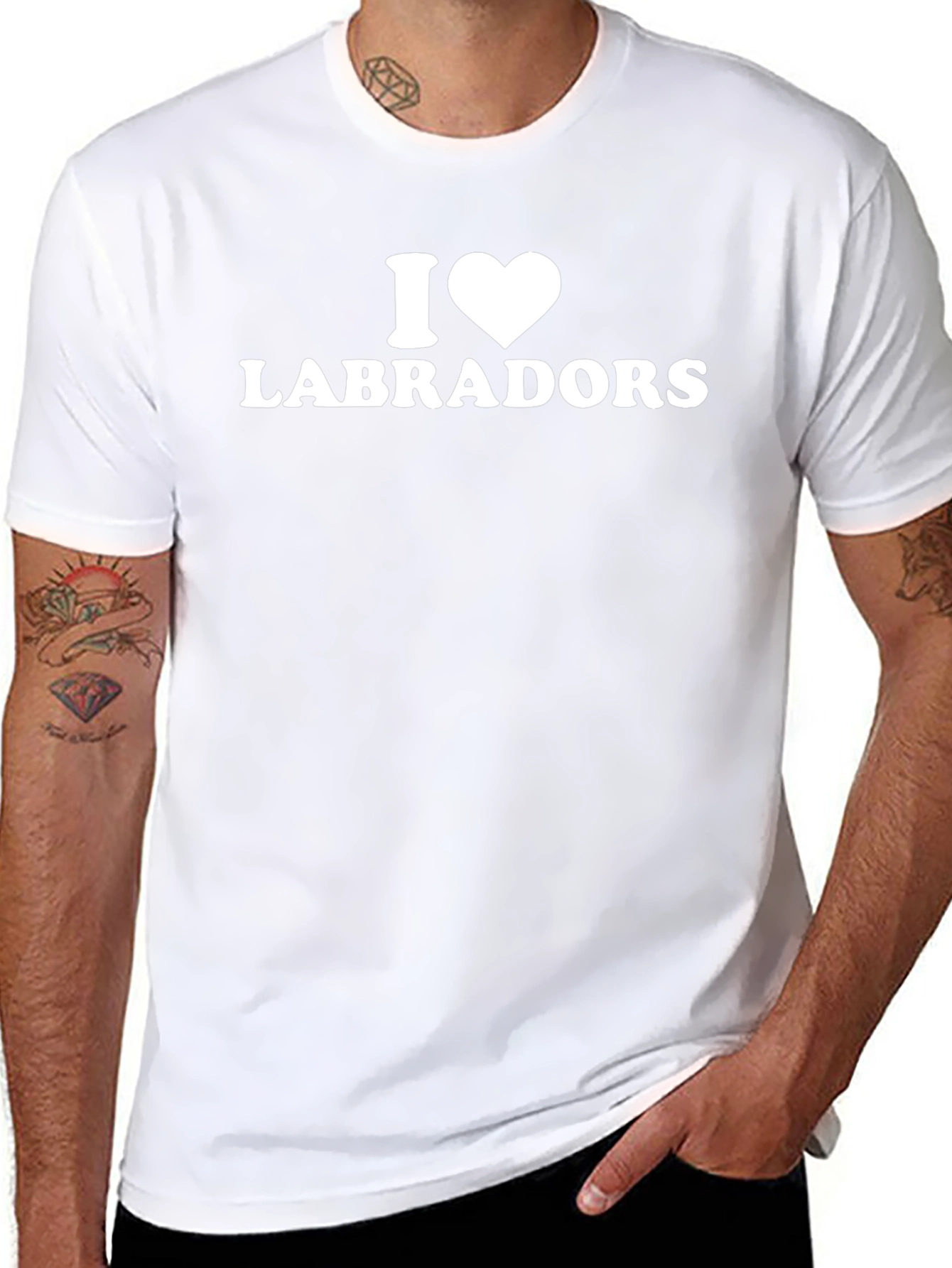 I Heart Labradors T-Shirt Dog Lover Tee