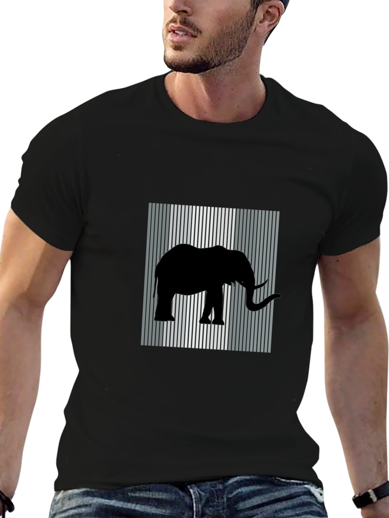 Elephant Silhouette Graphic T-Shirt