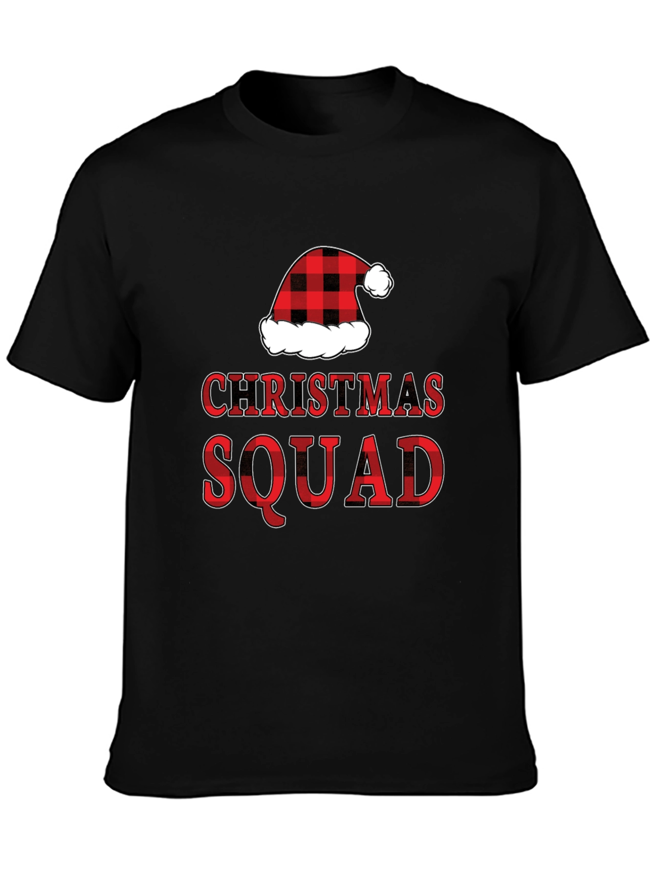 Christmas Squad T-Shirt - Red Plaid Holiday Tee