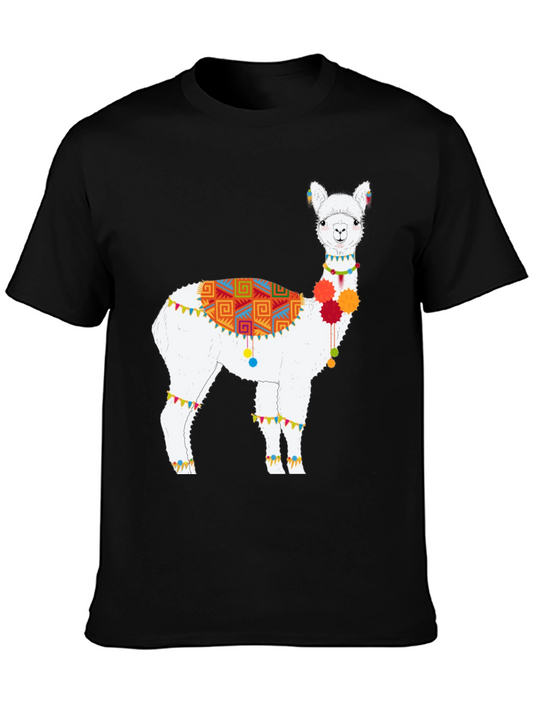 Novelty Alpaca Graphic Tee - Soft Cotton Comfort