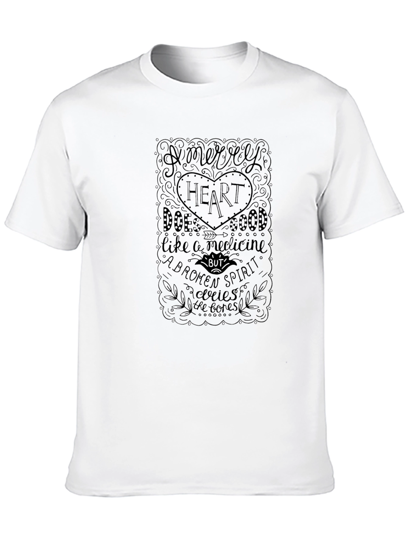 Merry Heart Graphic Tee - Unisex Black T-Shirt