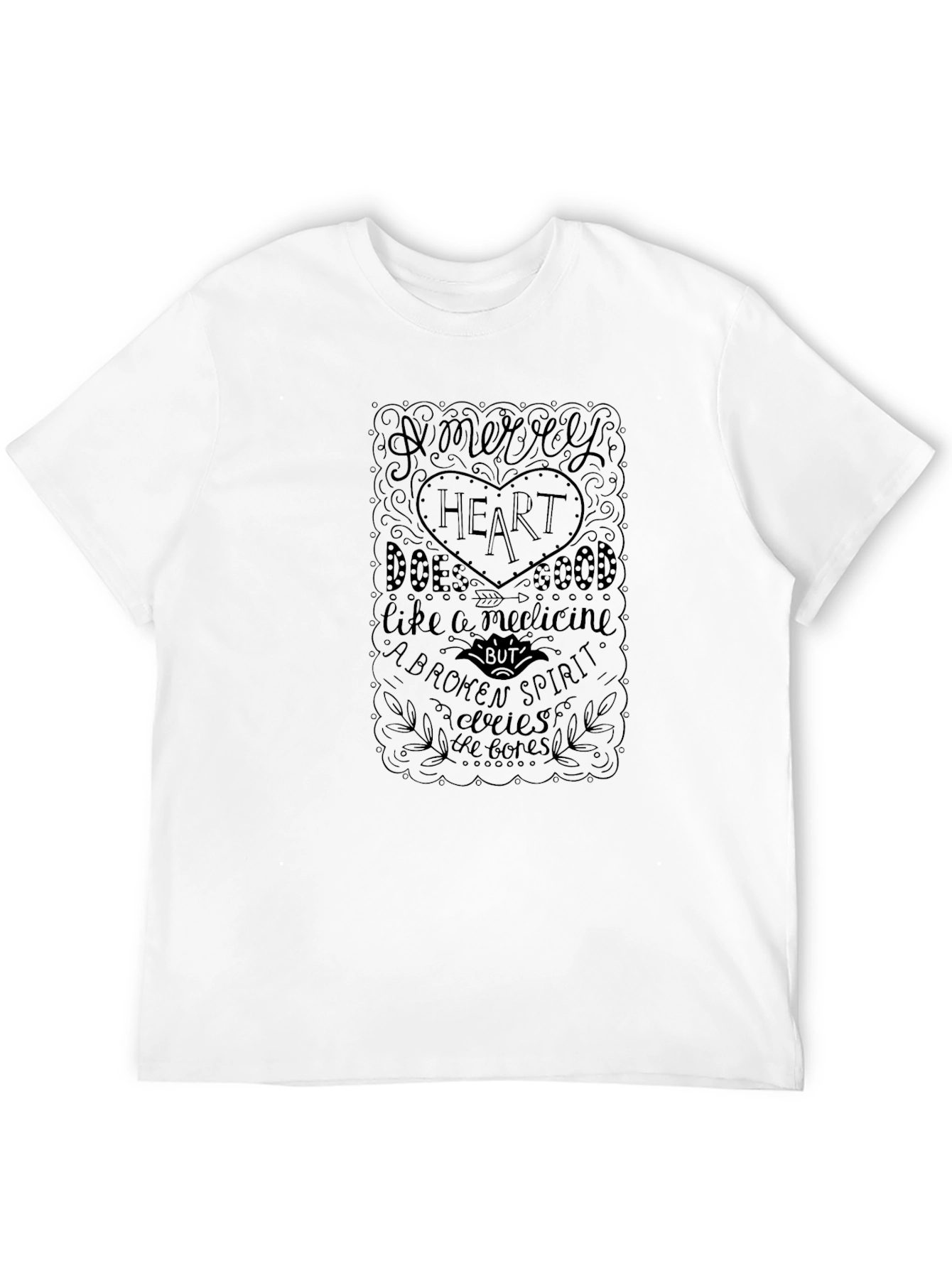 Merry Heart Graphic Tee - Unisex Black T-Shirt
