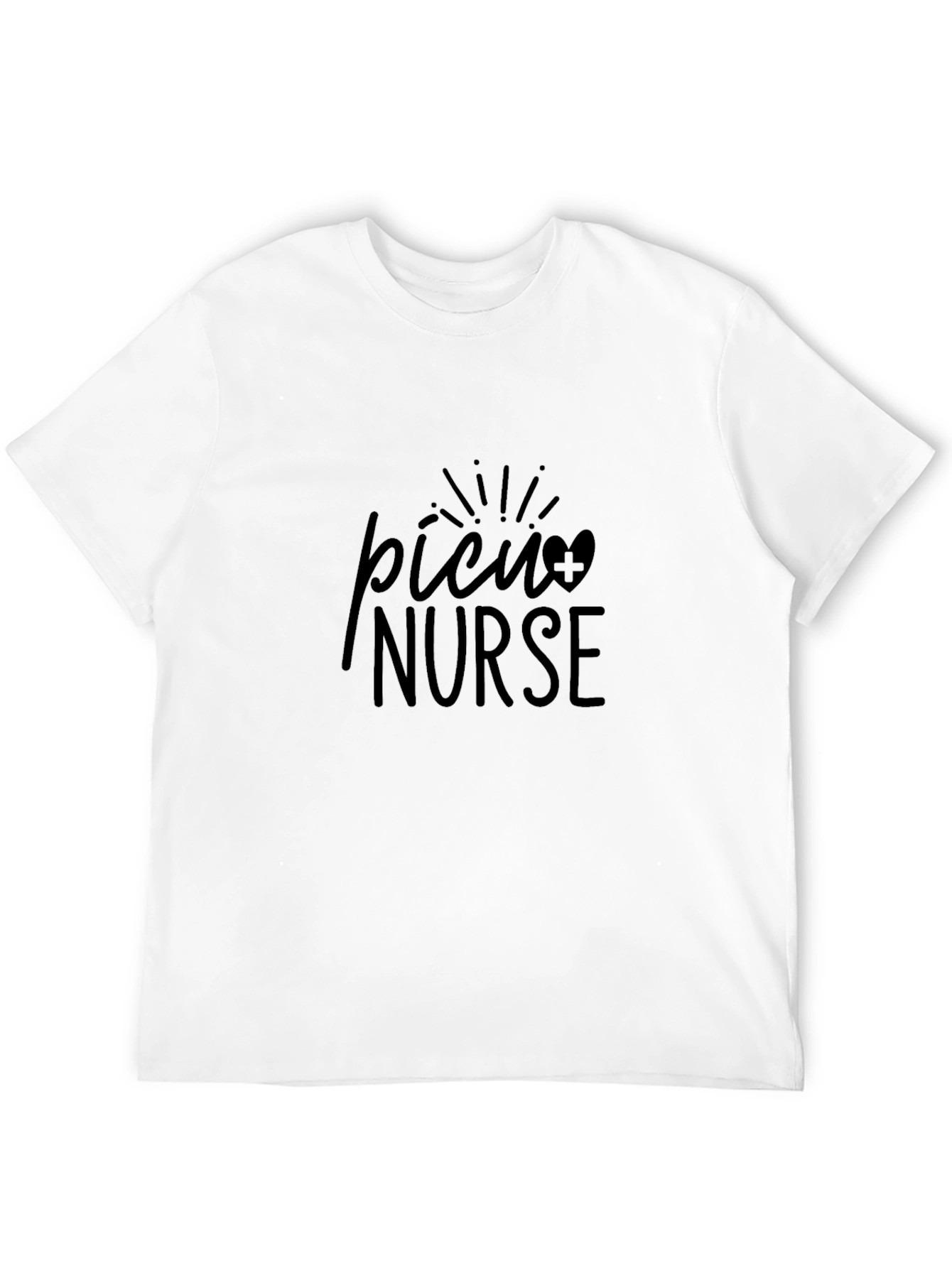 PICU Nurse Black T-Shirt - Medical Apparel