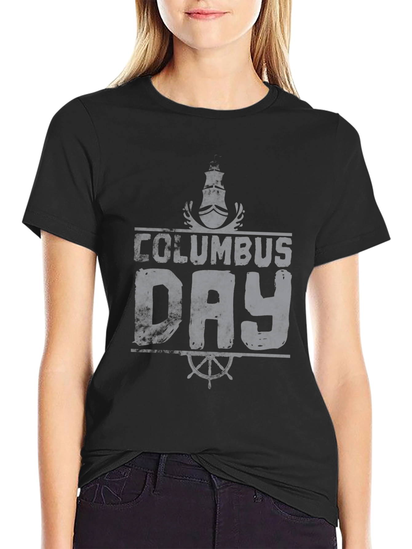 Columbus Day T-Shirt - Distressed Graphic Tee