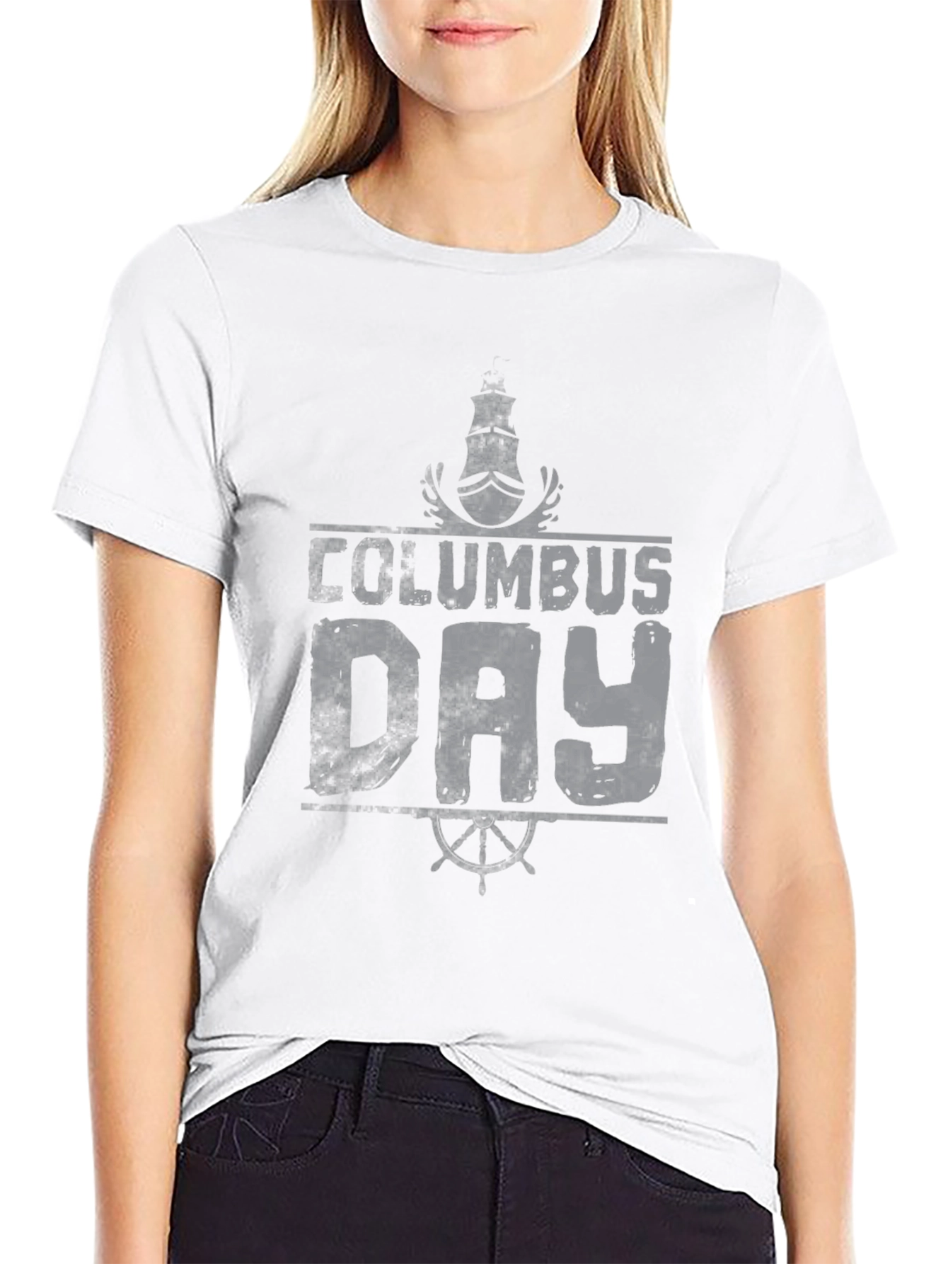 Columbus Day T-Shirt - Distressed Graphic Tee