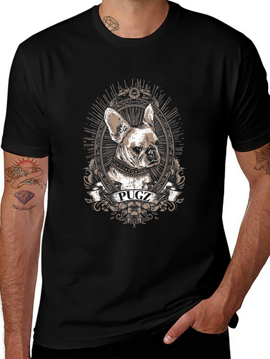 Pugz Dog Graphic T-Shirt - Unisex Crew Neck