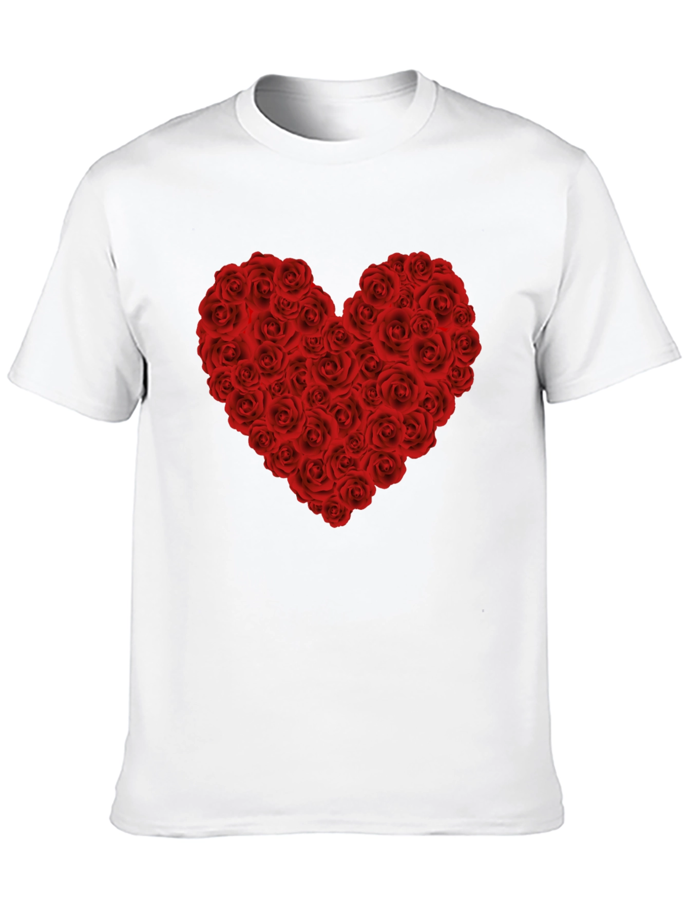 Rose Heart Graphic T-Shirt - Black