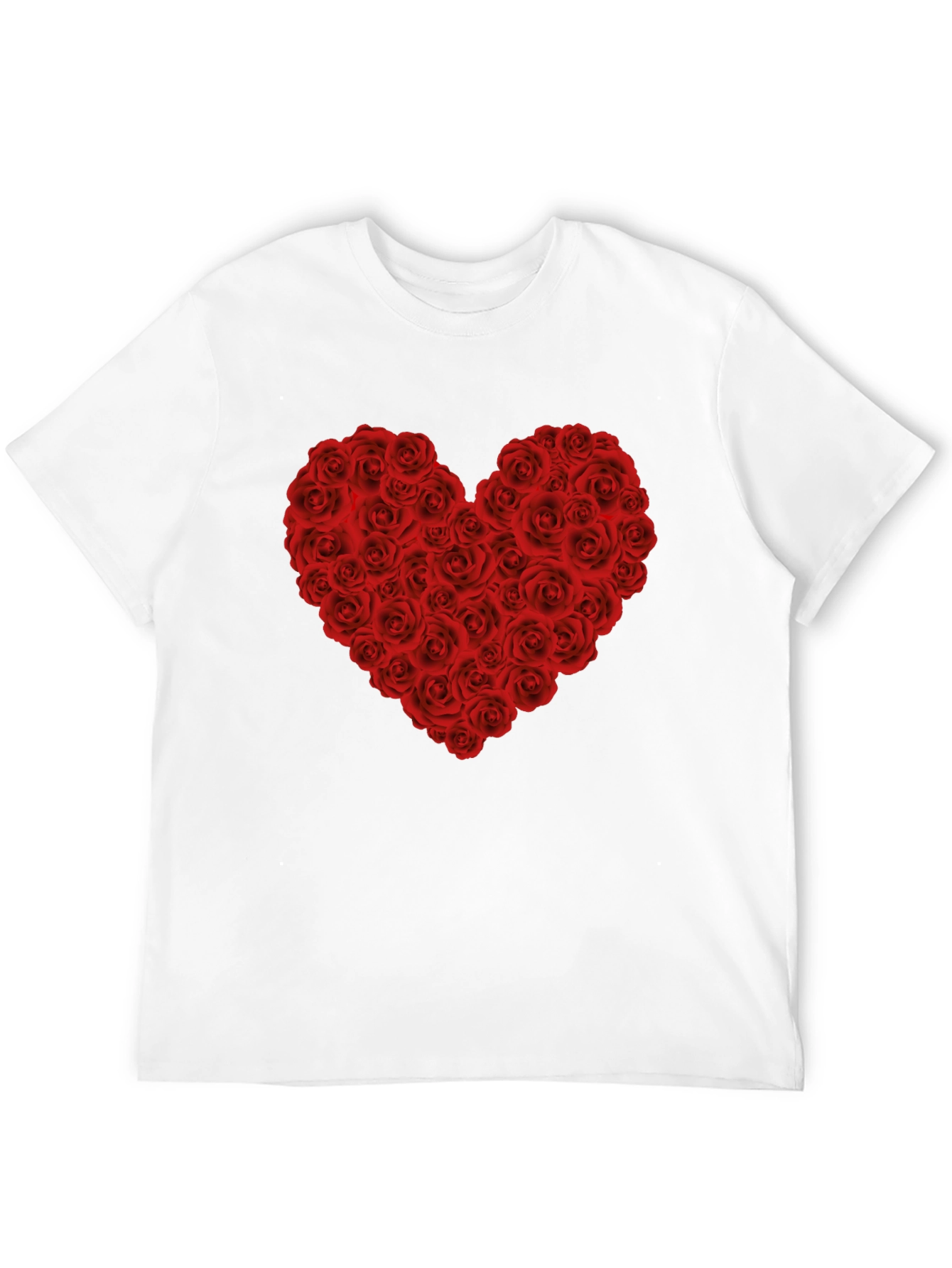 Rose Heart Graphic T-Shirt - Black